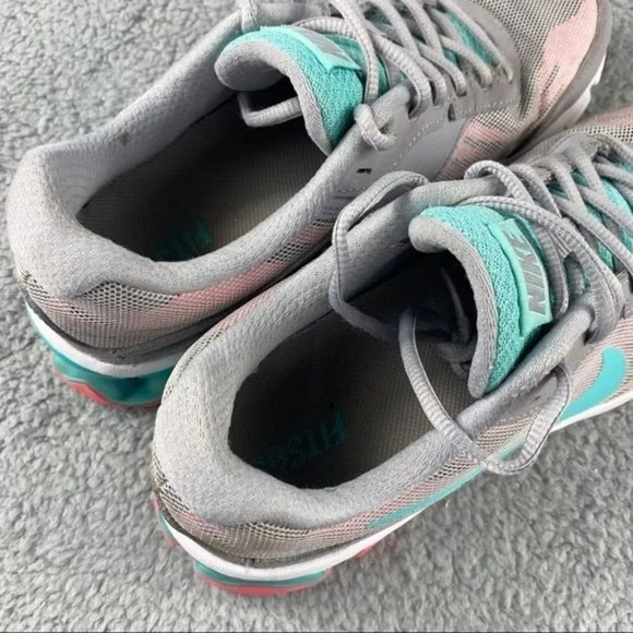 NIKE REAX RUN 9 Shoes Womens 8 Running Training Gray Turquoise Sneakers Lace Up - Picture 10 of 12